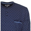 Paul Hopkins - Heren  Nachthemd - Polo Sluiting - Navy Blauw.