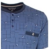 Paul Hopkins - Heren  Shortama - Geprint Dessin - Polo Sluiting -  Licht Blauw.