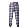 Irresistible  - Mix  & Match - Dames Pyjama Broek -  Geruit - Flannel Boorden Blauw  - 100 % Katoen.