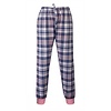 Irresistible  - Mix  & Match - Dames Pyjama Broek -  Geruit - Flannel Boorden Rose  - 100 % Katoen.