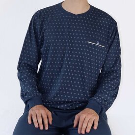 Paul Hopkins Paul Hopkins Heren Pyjama - Katoen - Navy Blauw