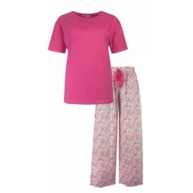 Tenderness Tenderness Dames Pyjama - Katoen - Ronde Hals - Roze