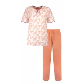 Medaillon Medaillon Dames Pyjama - Katoen - Licht Oranje