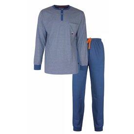 MEQ MEQ Heren Pyjama - Pyjama Set - 100% Katoen - Licht Blauw