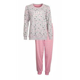 Irresistible Irresistible Dames Pyjama - Ronde Hals - Licht Grijs