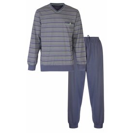 Paul Hopkins Paul Hopkins Heren Pyjama - Gestreept - 100% Katoen - Blauw