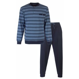Paul Hopkins Paul Hopkins Heren Pyjama - Gestreept - Petrol Blauw