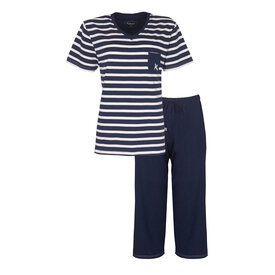 Tenderness Tenderness Dames Pyjama - Korte Mouwen - Katoen - Blauw