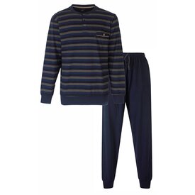 Paul Hopkins Paul Hopkins Heren Pyjama - Gestreept - Indigo Blauw