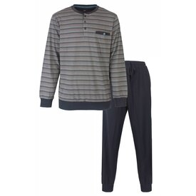Paul Hopkins Paul Hopkins Heren Pyjama - Gestreept - Donker Grijs