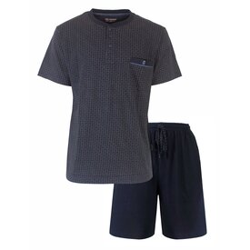 Paul Hopkins Paul Hopkins Heren Shortama - Pyjama Set - Geprint Dessin - Blauw