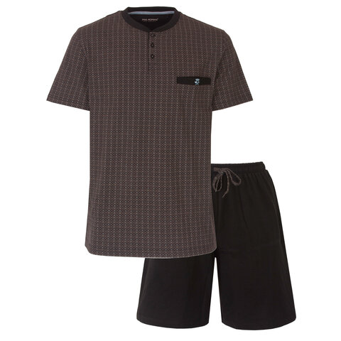 Paul Hopkins Heren Shortama - Pyjama Set - Geprint Dessin - Grijs