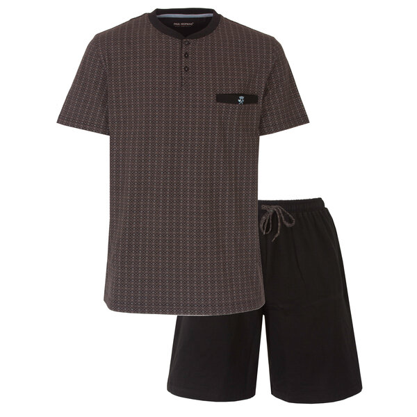 Paul Hopkins Paul Hopkins Heren Shortama - Pyjama Set - Geprint Dessin - Grijs