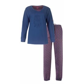 Irresistible Irresistible Dames Pyjama - Ronde Hals - Katoen - Blauw