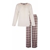 Irresistible Dames Pyjama - Katoen - Polo Sluiting - Wit