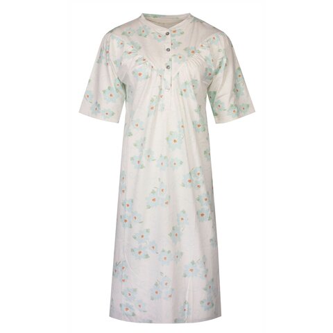 Tenderness Dames Nachthemd - Slaapkleedje - Beige Blauw