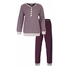 Tenderness Dames Pyjama - Badstof - Gestreept Dessin - Bordeaux Rood