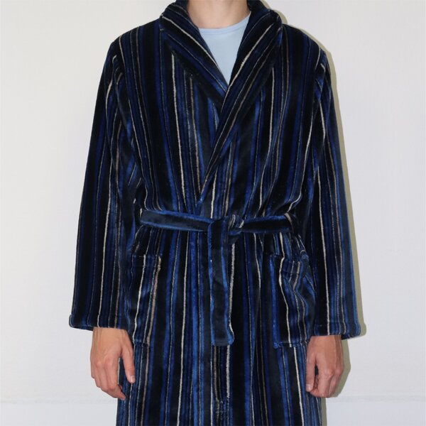 Paul Hopkins Paul Hopkins Heren Badjas - Kamerjas - Fleece - Kobalt Blauw.