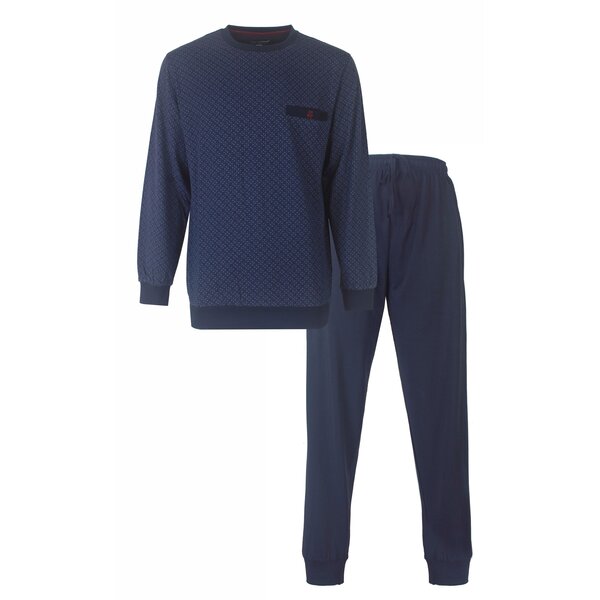 Paul Hopkins Paul Hopkins Heren Pyjama - Geprint Dessin - Donker Blauw
