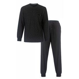 Paul Hopkins Paul Hopkins Heren Pyjama - Geprint Dessin - Polo Sluiting - Grijs