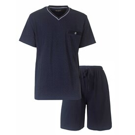 Paul Hopkins Paul Hopkins Heren Shortama - Pyjama Set - V Hals - Blauw