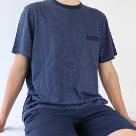 Paul Hopkins Paul Hopkins Heren Shortama - Pyjama Set - Geprint Dessin - Blauw