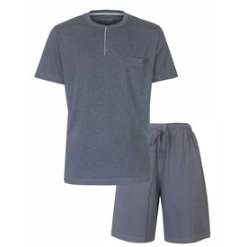 Paul Hopkins Paul Hopkins Heren Shortama - Pyjama Set - Geprint Dessin - Licht Blauw