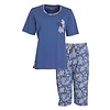 Medaillon DMedaillon Dames Pyjama - Korte Mouwen - 100% Katoen - Blauwames Pyjama - Lange Mouwen - 100% Katoen - Blauw