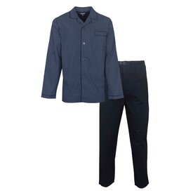 Paul Hopkins Paul Hopkins Heren Pyjama - Doorknoop - Katoen - Navy.