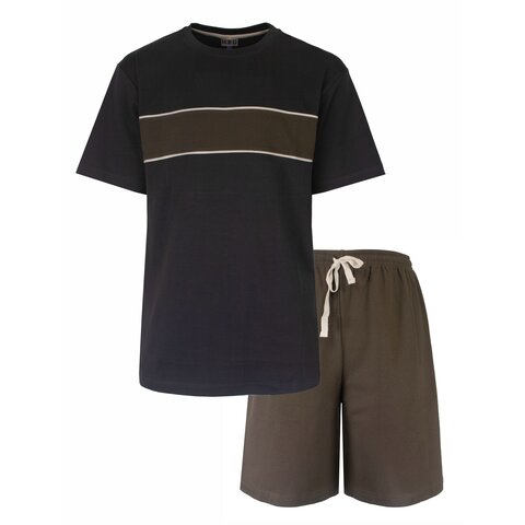 SAH4006A MEQ Heren Shortama  100% Katoen Interlock Grijs - Khaki.