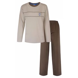 MEQ PYH20020B MEQ Heren Pyjama 100% Katoen Beige Khaki.