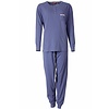 Medaillon Dames Pyjama - 100% Gekamde Katoen - Blauw - Copy