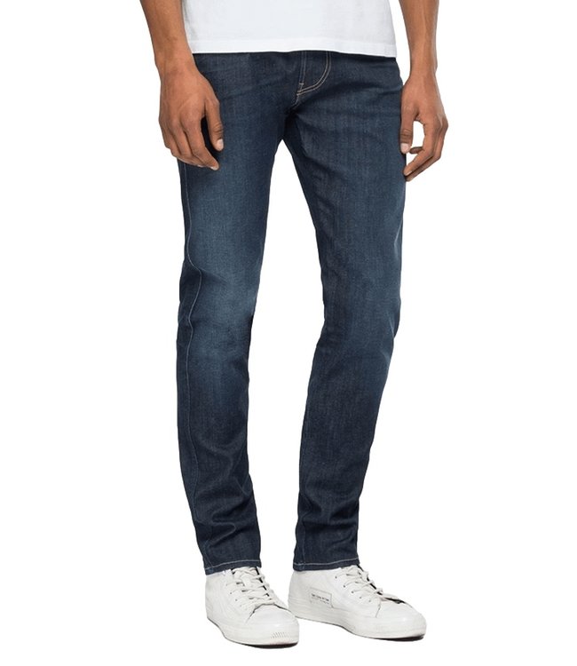 Replay Ajax Amsterdam Anbass Hyperflex Slim Fit Jeans Blue - OUTFITonline.nl