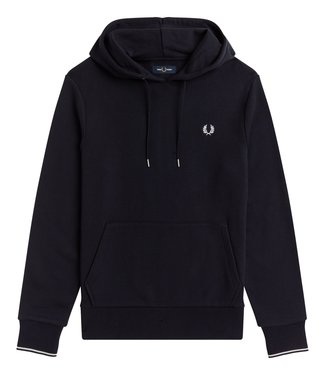 Fred Perry Tipped Hooded Sweatshirt Navy