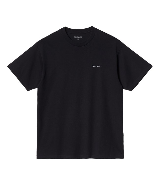 Script Embroidery T-Shirt Black 