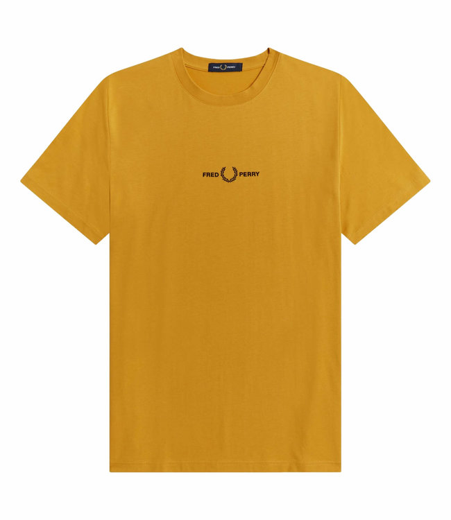 Fred Perry Embroidered T-Shirt Gold