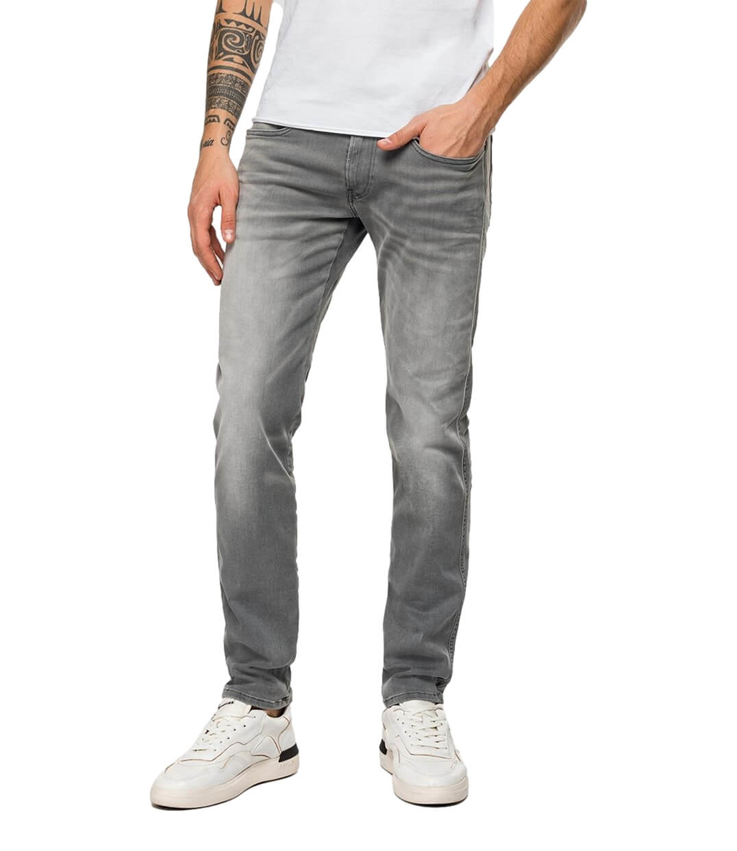 Replay Anbass Hyperflex Bio Jeans Slim Fit Grey - OUTFITonline.nl