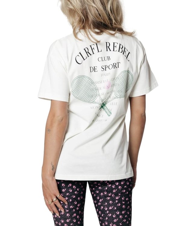 Colourful Rebel Club De Sport Tour Loose Fit T-Shirt Off White
