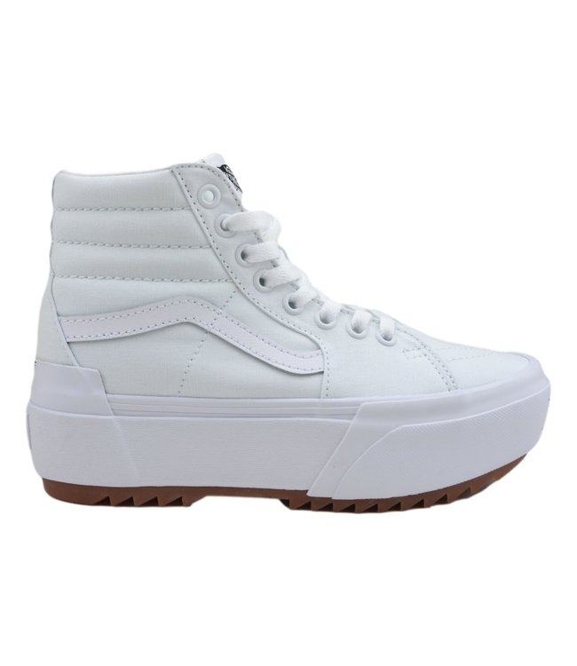 platform vans high top white