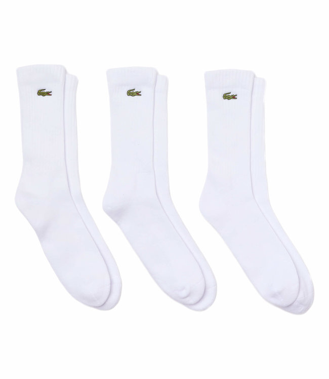 Lacoste Sport Socks 3-Pack White