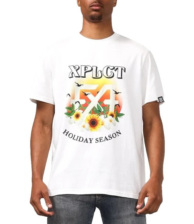 XPLCT Studios Feiertags-T-Shirt weg vom Weiß