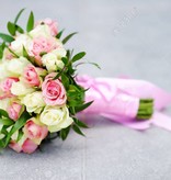 Miller Beautiful wedding flowers bouquet with yellow and pink roses