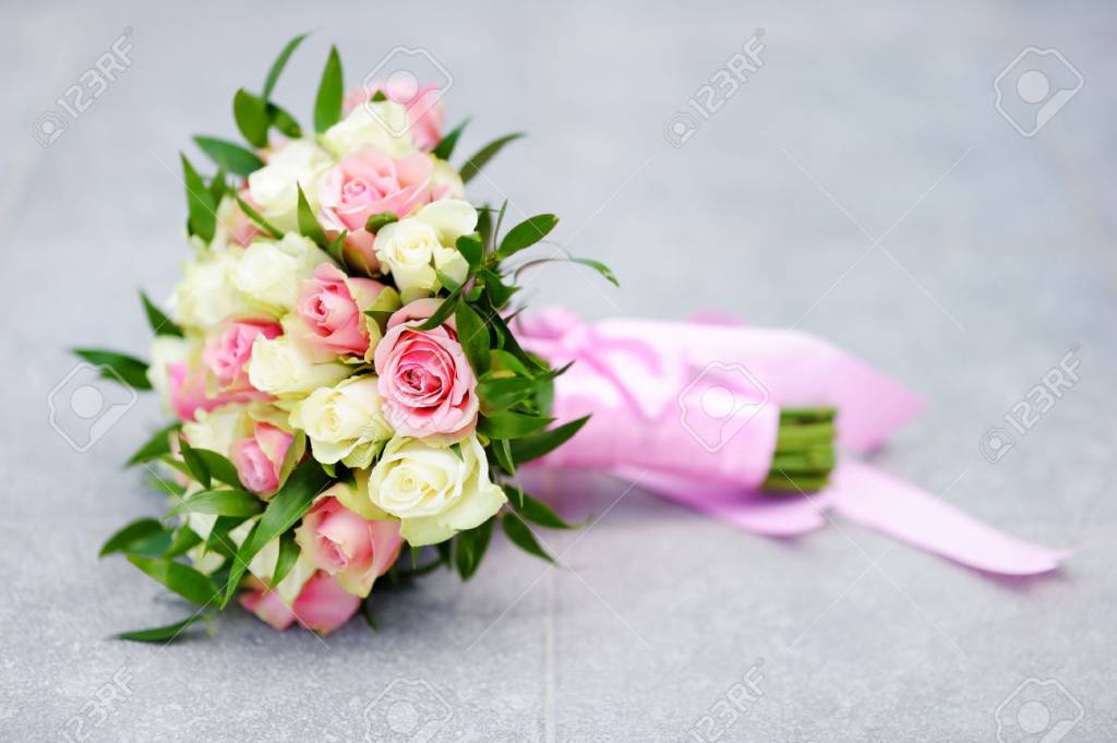 Miller Beautiful wedding flowers bouquet with yellow and pink roses