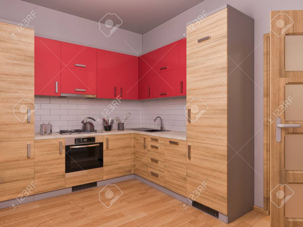 BrandVintage  Red-Brown Kitchen