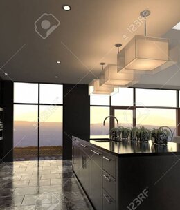 Garage Black Theme Kitchen