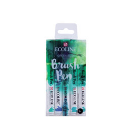 Talens Ecoline brushpen X5 groen blauw