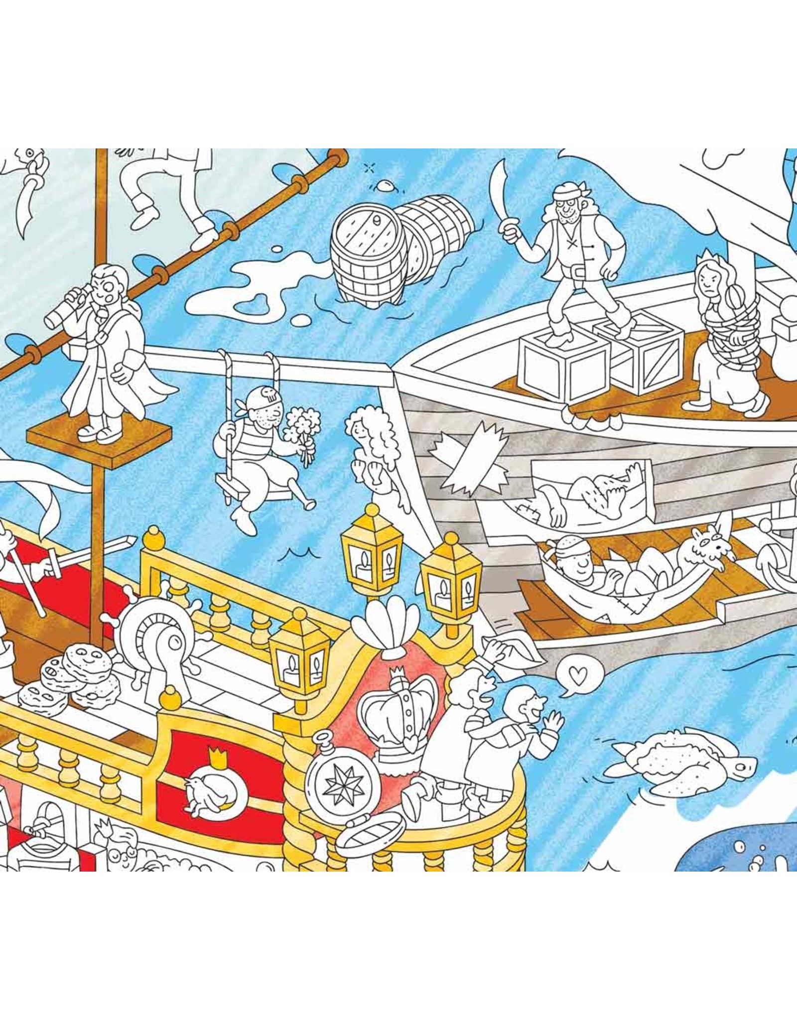 OMY Coloring poster - pirates - 100x70