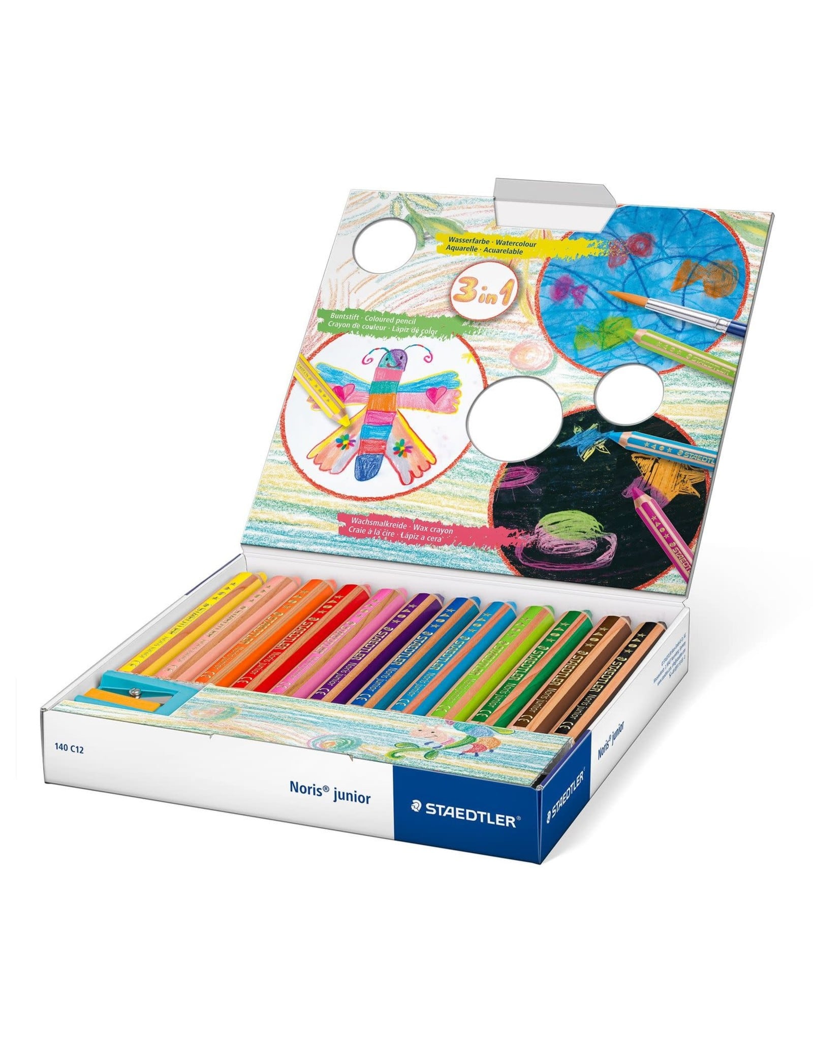 Staedtler Noris 3 in 1 kleurpotlood - set 12stk