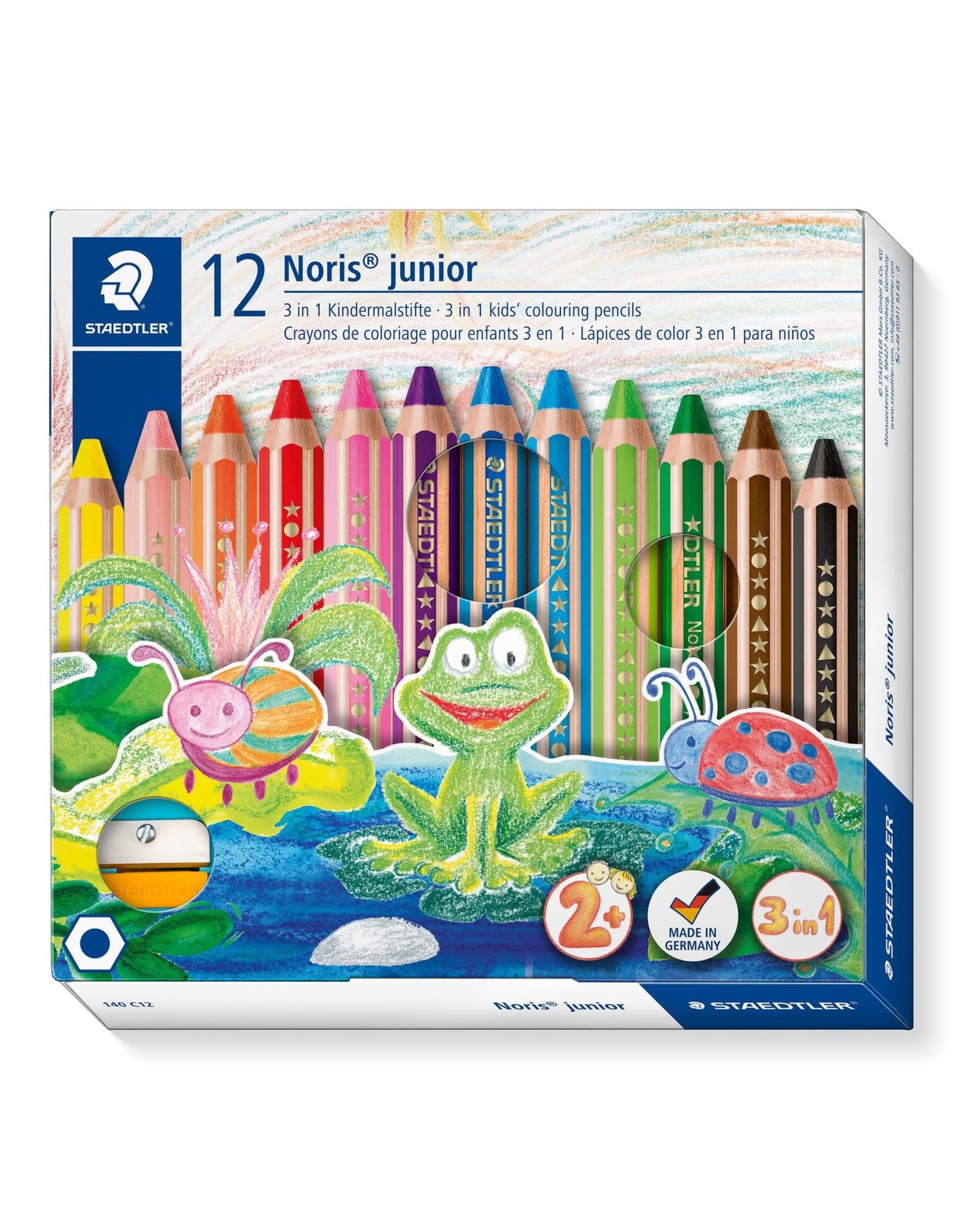Staedtler Noris 3 in 1 kleurpotlood - set 12stk