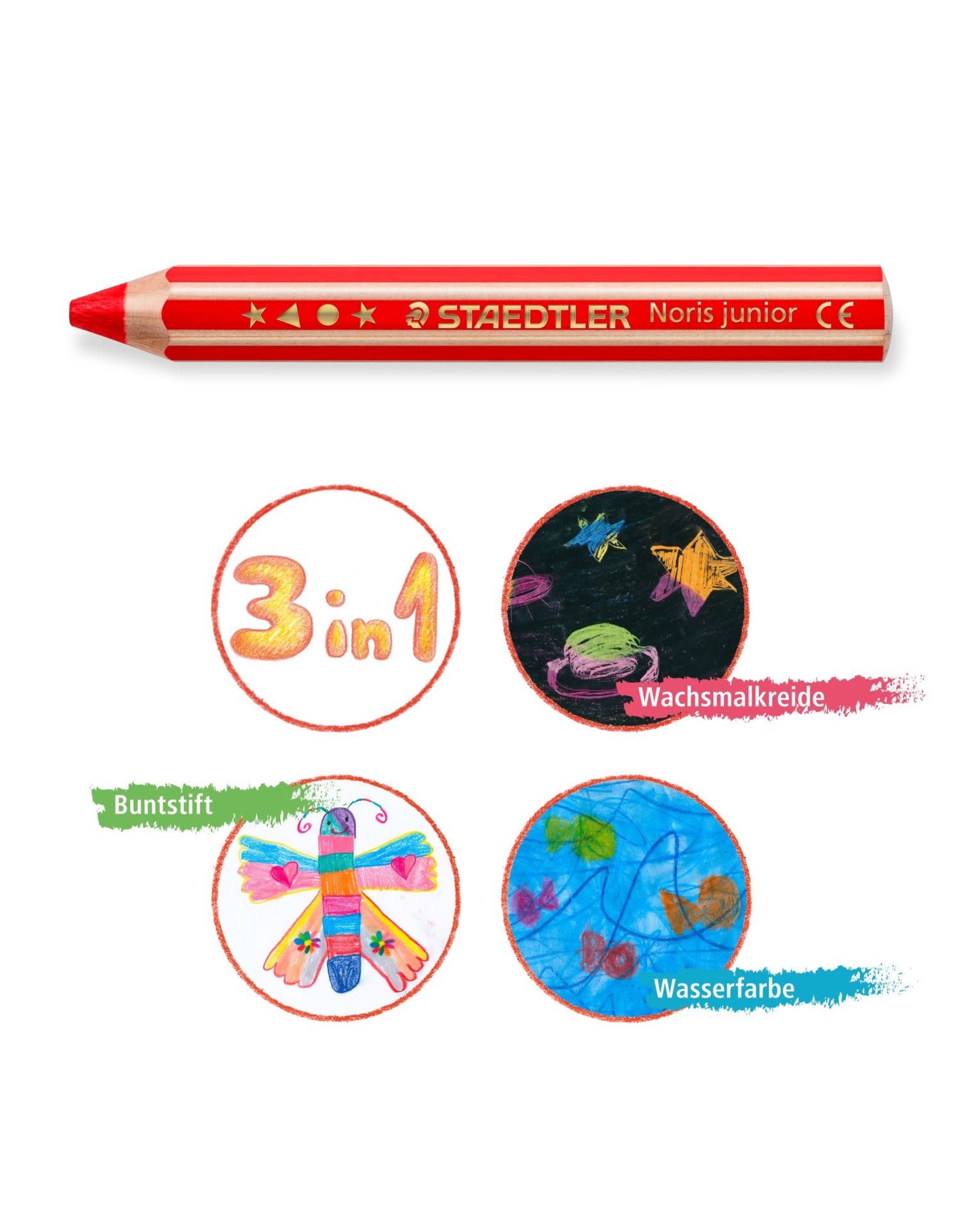 Staedtler Noris 3 in 1 kleurpotlood - set 18stk + neon